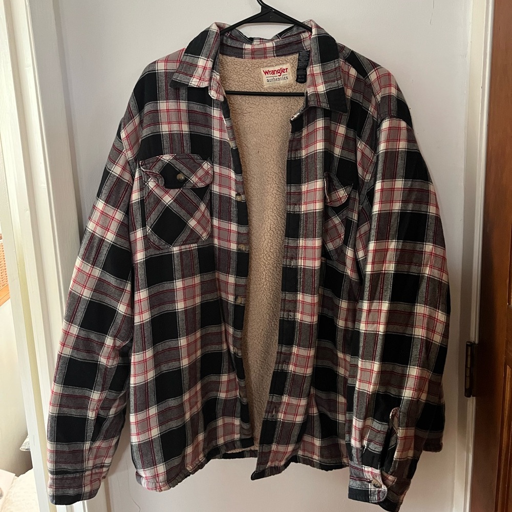 Wrangler Sherpa Lined Flannel Button Down